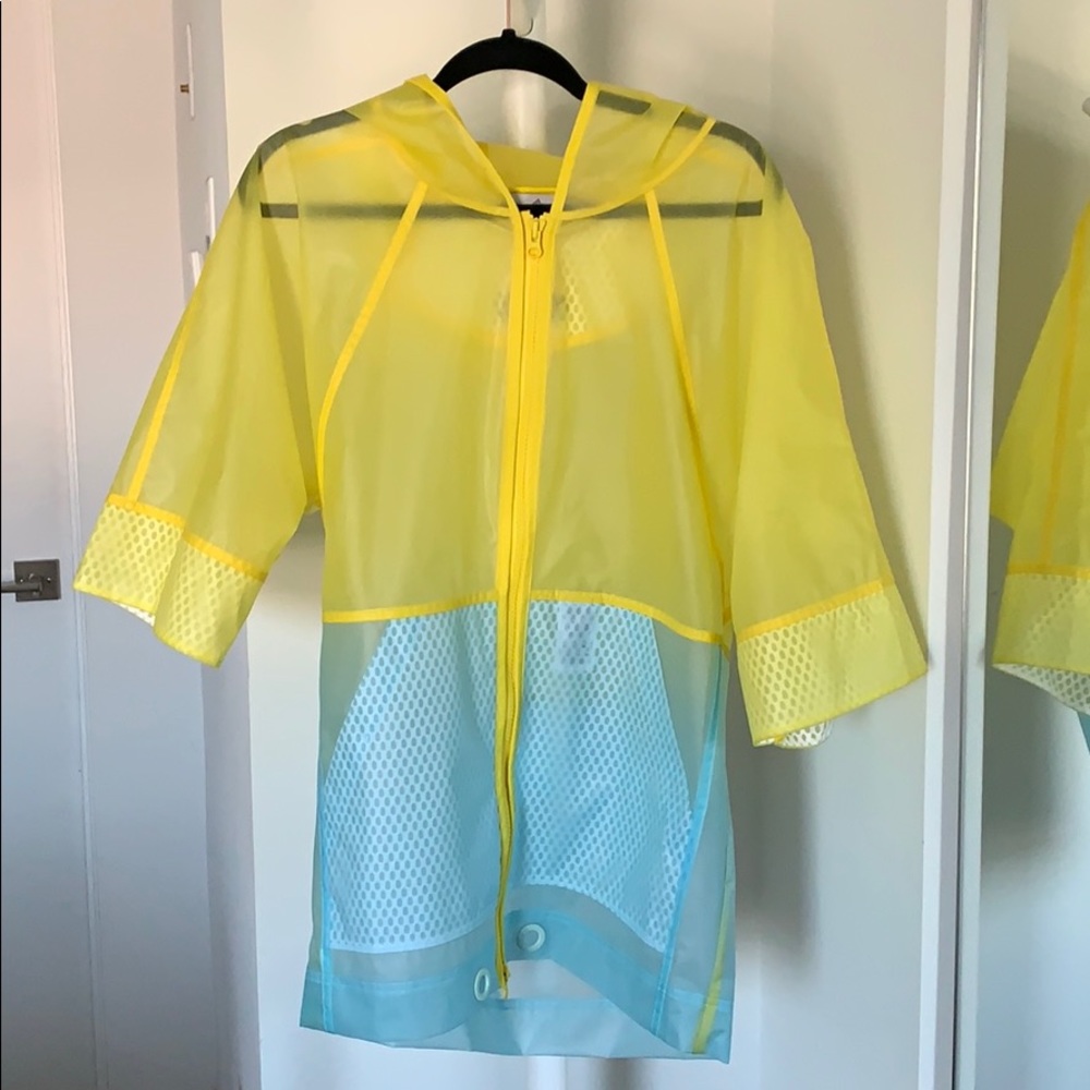 Stella McCartney yellow blue raincoat for adidas
